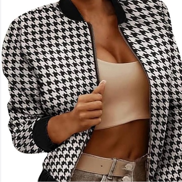 J. Crew Classic timeless style 100% wool, houndstooth fully lined w pockets. NWT - Picture 13 of 15